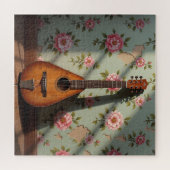 Puzzle Six-Stringed Dulcimer Vintage Floral (Horizontal)
