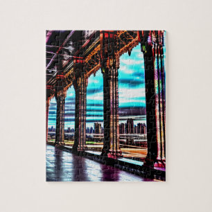 Puzzle Sketched Vibrant Colorful Autres Monde Cityscape