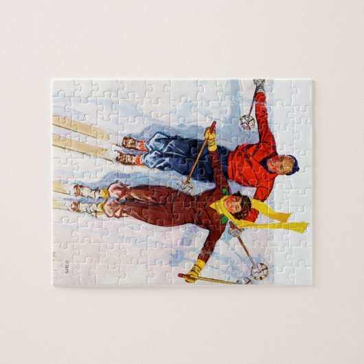 Puzzle Ski alpin de couples (Horizontal)