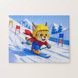 Puzzle Ski alpin Lynx Slalom géant en hiver