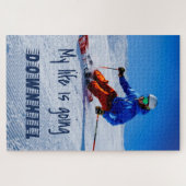 Puzzle Ski de descente Funny Motivational Snow Ski (Horizontal)