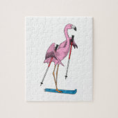 Puzzle Ski de Flamant rose (Vertical)