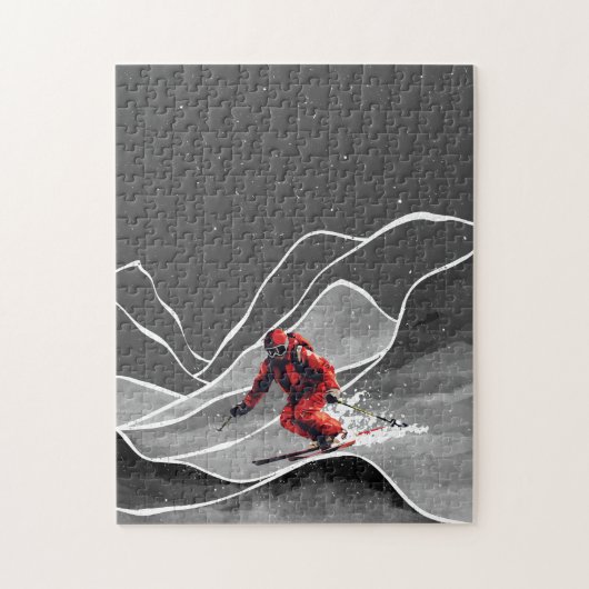 Puzzle Ski de montagne sur neige (Vertical)