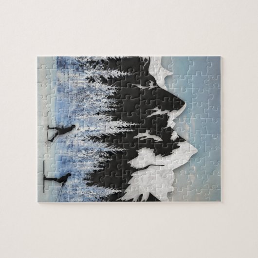 Puzzle Ski de pays croisé (Horizontal)