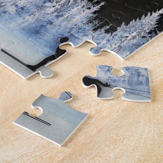 Puzzle Ski de pays croisé (Côté)