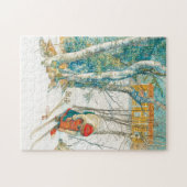 Puzzle Ski d'hiver par Carl Larsson (Horizontal)