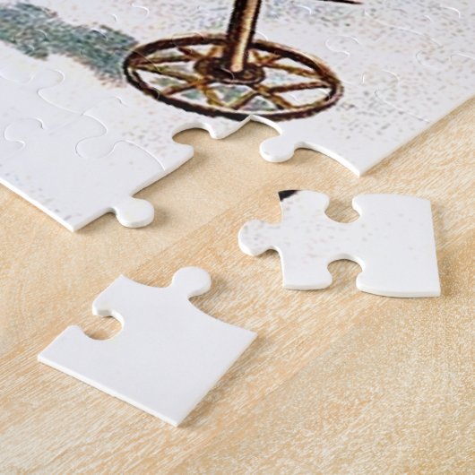 Puzzle Ski le père noël (Côté)