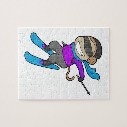 Puzzle Ski Monkey (Horizontal)