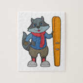 Puzzle Ski Racoon (Vertical)