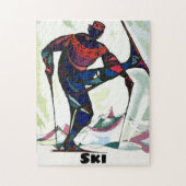 Puzzle Skier moderne en Sweer coloré (Vertical)
