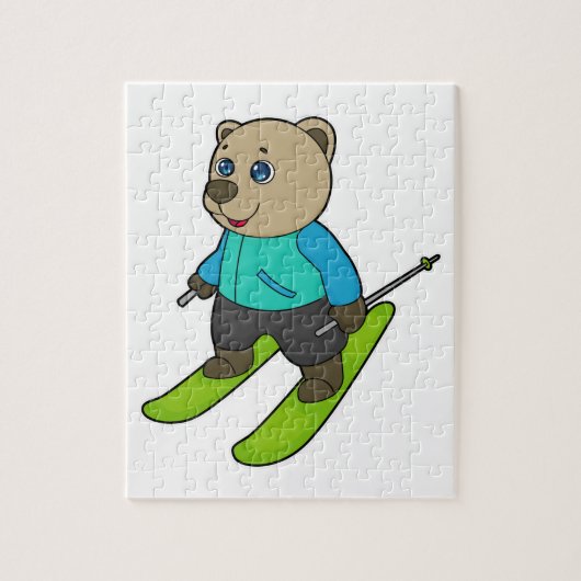 Puzzle Skieur de fond ours (Vertical)