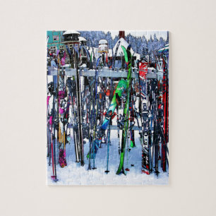 Puzzle Skis and Poles