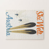 Puzzle Skiwelt Autriche affiche de voyage ski (Horizontal)