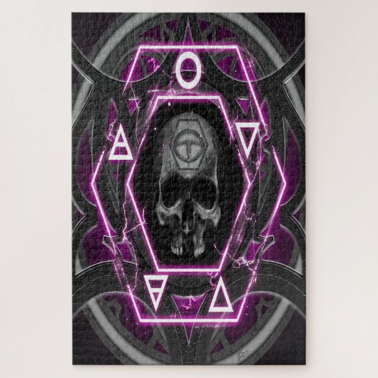 Puzzle skull Sigils and seals (Vertical)