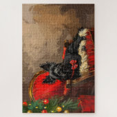 Puzzle Skye Terrier Chien Noël Festif (Vertical)