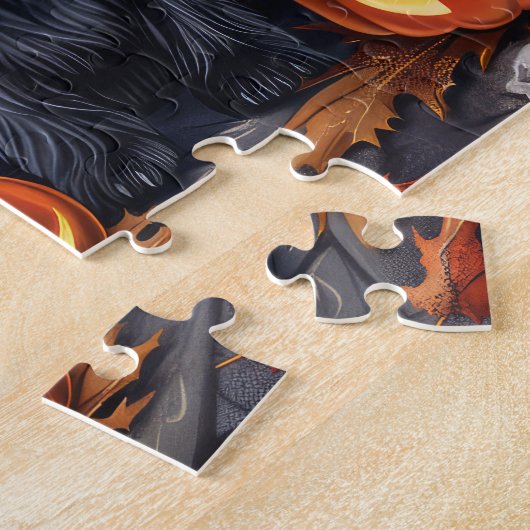 Puzzle Skye Terrier Halloween Éffrayant (Côté)