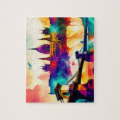 Puzzle Skyline coloré Budapest (Vertical)