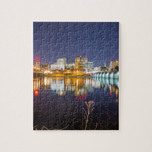Puzzle skyline de harrisburg Pennsylvanie Dauphin Comté (Vertical)
