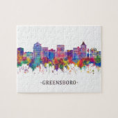 Puzzle Skyline de la Caroline du Nord Greensboro (Horizontal)