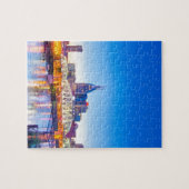 Puzzle skyline de nashville tennessee pendant l'heure ble (Horizontal)