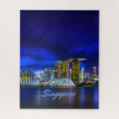 Puzzle Skyline De Singapour La Nuit (Vertical)