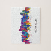 Puzzle Skyline de Sioux Falls (Vertical)