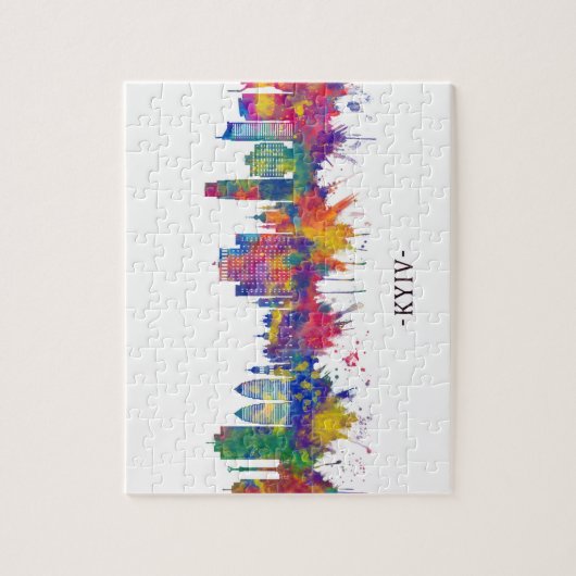 Puzzle Skyline Kiev Ukraine (Vertical)