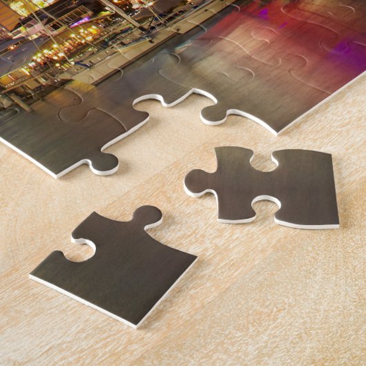 Puzzle Skyline nocturne d'Auckland (Côté)