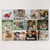 Puzzle Slate Blue 12 Photo Mois et année Collage (Horizontal)
