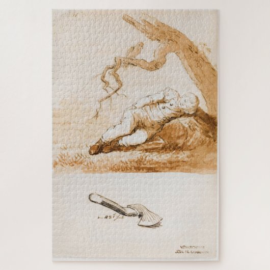 Puzzle Sleeping Boy - Caspar David Friedrich (1802) (Vertical)