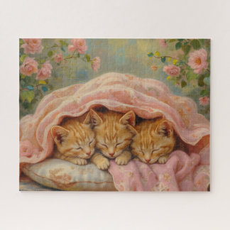 Puzzle Sleeping Ginger Kittens