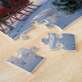 Puzzle Sleigh Père Noël à cheval de Noël (Côté)