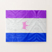 Puzzle SlipperyJoe drag pride flag purple white blue crow (Horizontal)