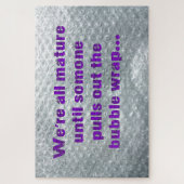 Puzzle SlipperyJoe's Bubble Wrap pop drôle dire pur (Vertical)