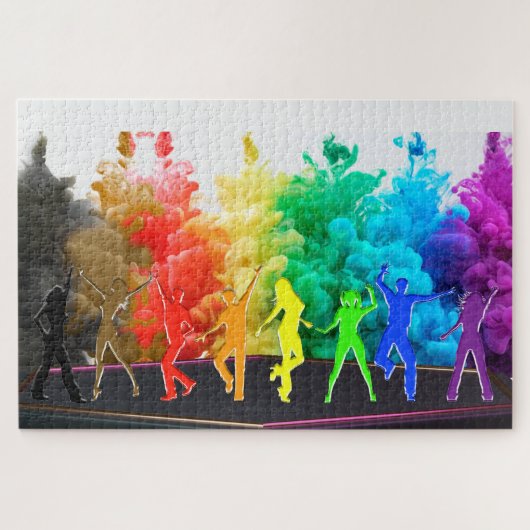 Puzzle SlipperyJoe's Dancing Pride Shadows cadeaux gay ar (Horizontal)