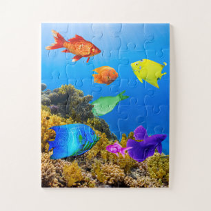 Puzzle SlipperyJoe's Fish Pride tropicale vert bleu pourp