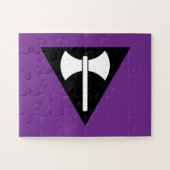 Puzzle SlipperyJoe's Lesbian Pride flag Labrys ax triangl (Horizontal)
