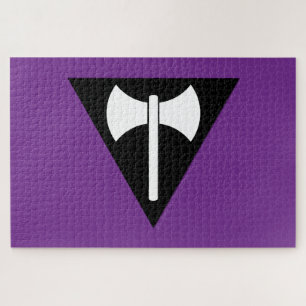 Puzzle SlipperyJoe's Lesbian Pride flag Labrys ax triangl