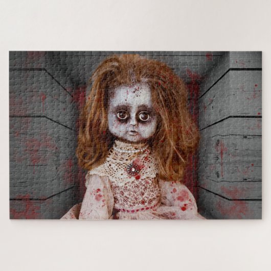 Puzzle SlipperyJoe's old doll Happy Halloween creepy bloo (Horizontal)