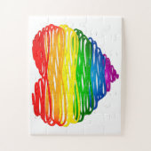 Puzzle SlipperyJoe's Pride Heart Scribbles forme de coeur (Vertical)