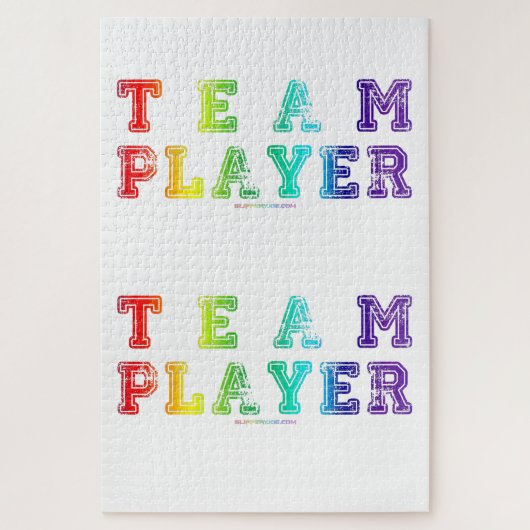 Puzzle SlipperyJoe's Team Player mots orgueil couleurs pl (Vertical)