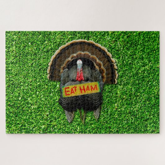 Puzzle SlipperyJoe's Thanksgiving turkey grass manger du  (Horizontal)