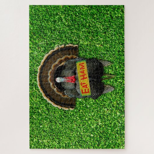 Puzzle SlipperyJoe's Thanksgiving turkey grass manger du  (Vertical)