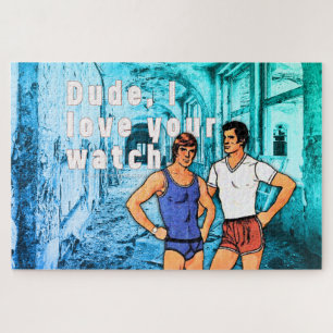 Puzzle SlipperyJoe's underwear two men cartoon abandoned 