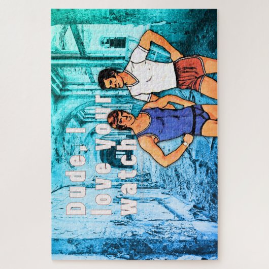 Puzzle SlipperyJoe's underwear two men cartoon abandoned  (Vertical)