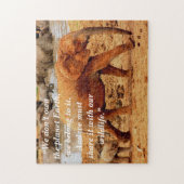Puzzle Slogan personnalisé/Elephant de conservation Mère (Vertical)