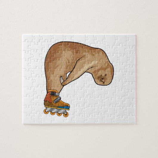 Puzzle Sloth as Patinage en ligne avec Patins en ligne (Horizontal)