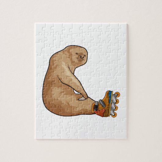 Puzzle Sloth as Patinage en ligne avec Patins en ligne (Vertical)