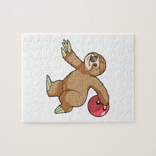 Puzzle Sloth at Bowling avec Bowling ball (Horizontal)