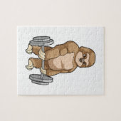 Puzzle Sloth au Bodybuilding avec Barbell (Horizontal)
